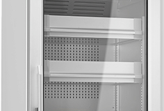 Glastür mit Schloss